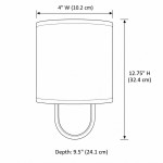 Zylar Modern Metal Fabric Shade Wall Sconce