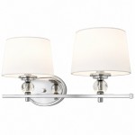 Remi Rustic 3-Light White Fabric Sconce