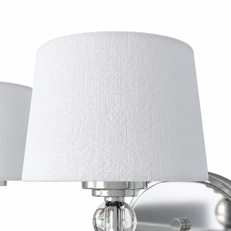 Remi Rustic 3-Light White Fabric Sconce