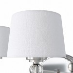 Remi Rustic 3-Light White Fabric Sconce