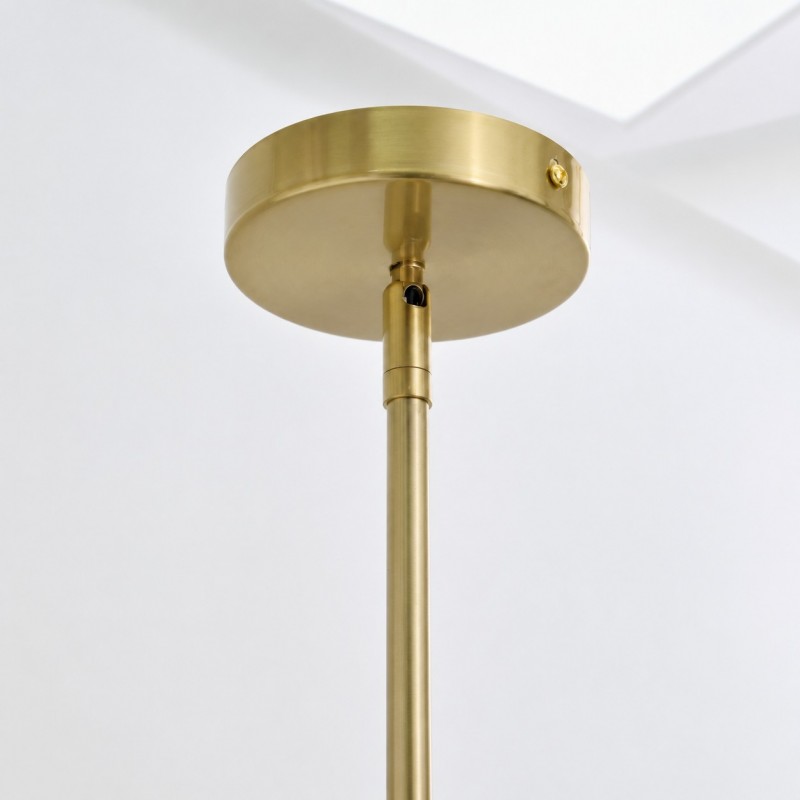 Winry Antique Brass Tiered Milk Glass Pendant Light