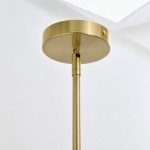 Winry Antique Brass Tiered Milk Glass Pendant Light